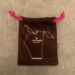 Kate Spade gold bar necklace